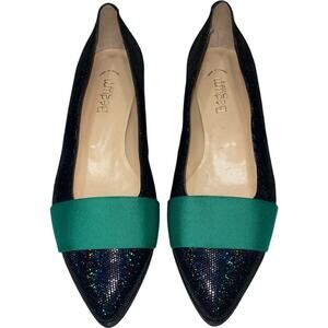 BEGUM Paris Green Blue Glitter Flats     Size: EU 38 / US 8